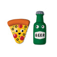 Load image into Gallery viewer, In Pizza We Crust 2pc Latex Dog Toy Set