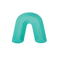 Load image into Gallery viewer, Color Me Happy Turquoise Rubber Dog Toy