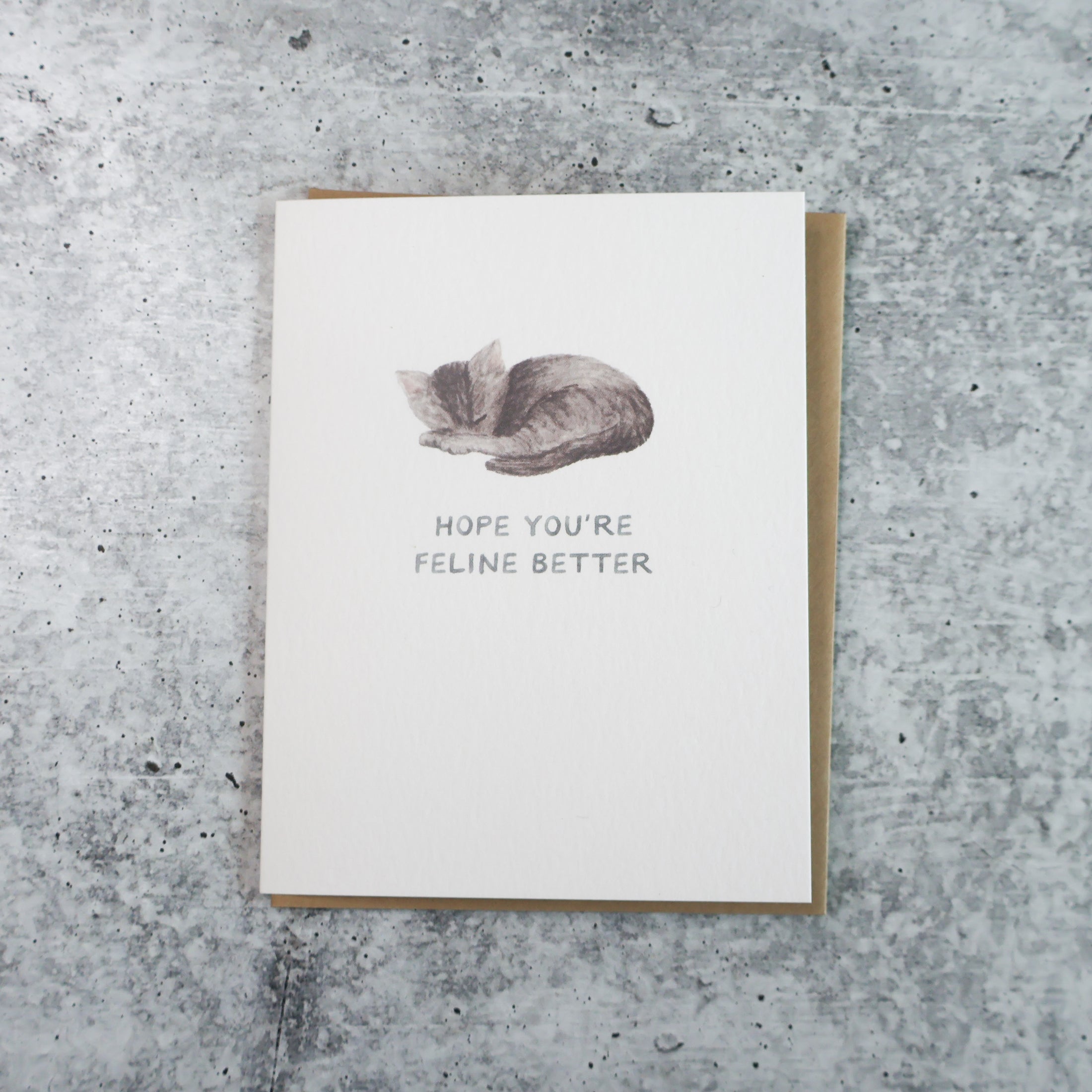 "Hope You're Feline Better" Card