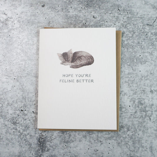 "Hope You're Feline Better" Card