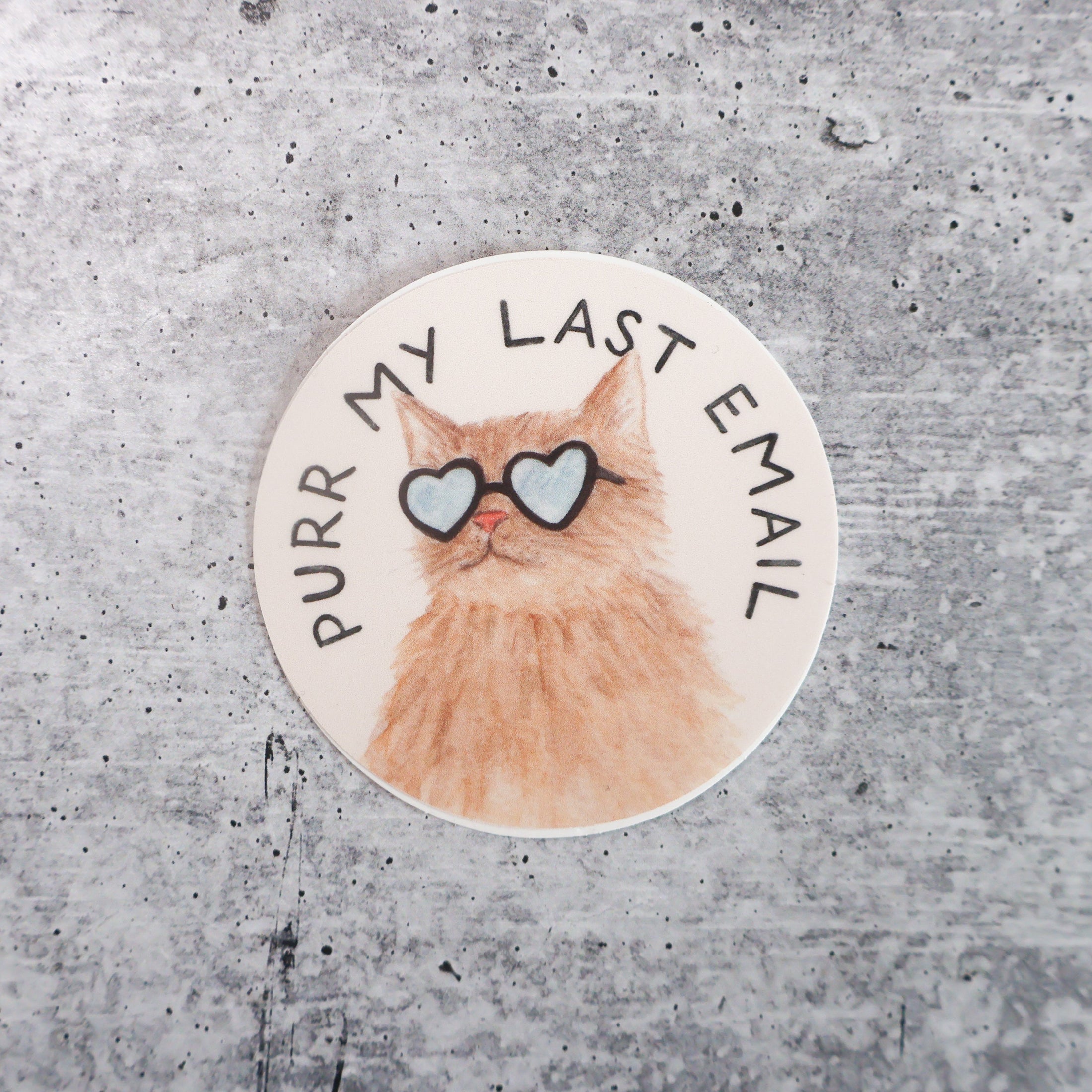 "Purr My Last Email" Sticker