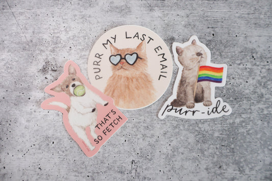 "Purr My Last Email" Sticker