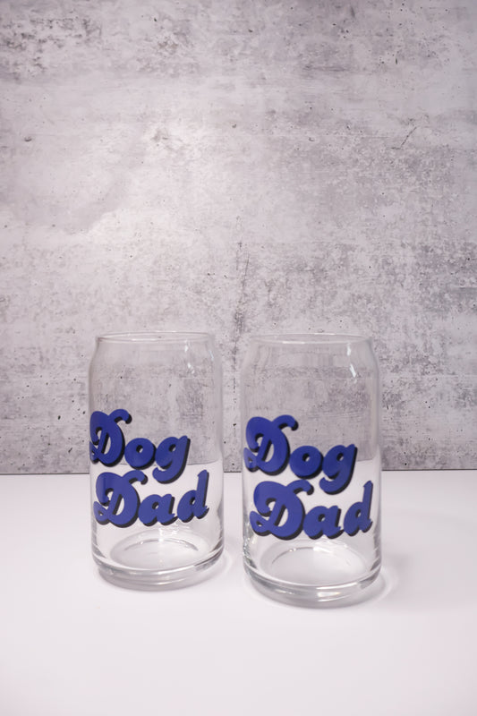 Dog Dad Drinking Glass