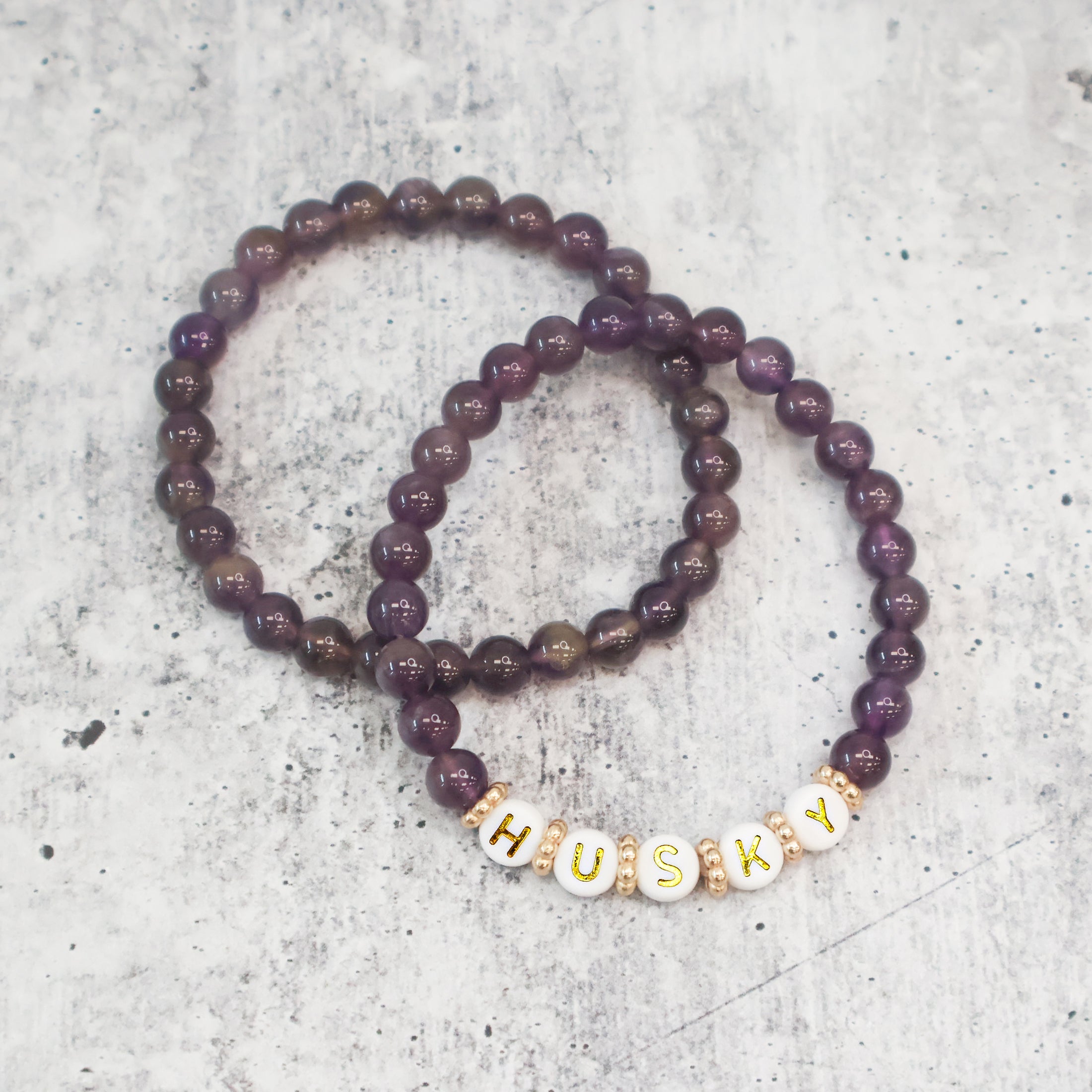 Purple Beaded Bracelets
