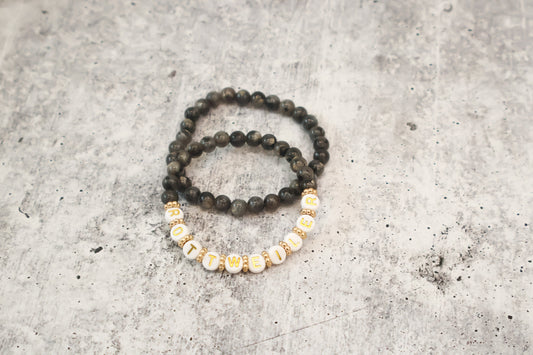 Black Beaded Bracelets