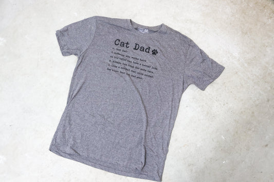 Cat Dad Definition Graphic T-Shirt