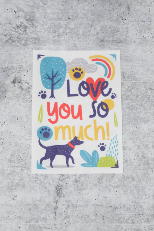 "Love You So Much" Edible Card