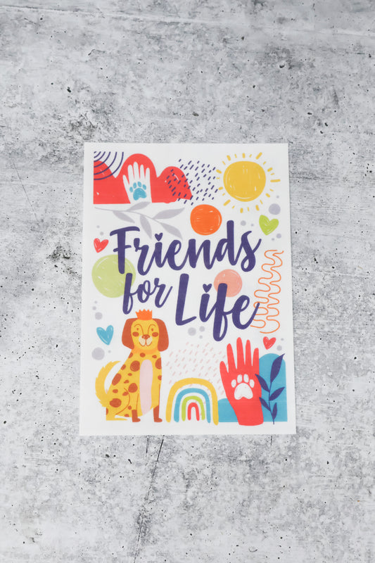 "Friends For Life" Edible Card