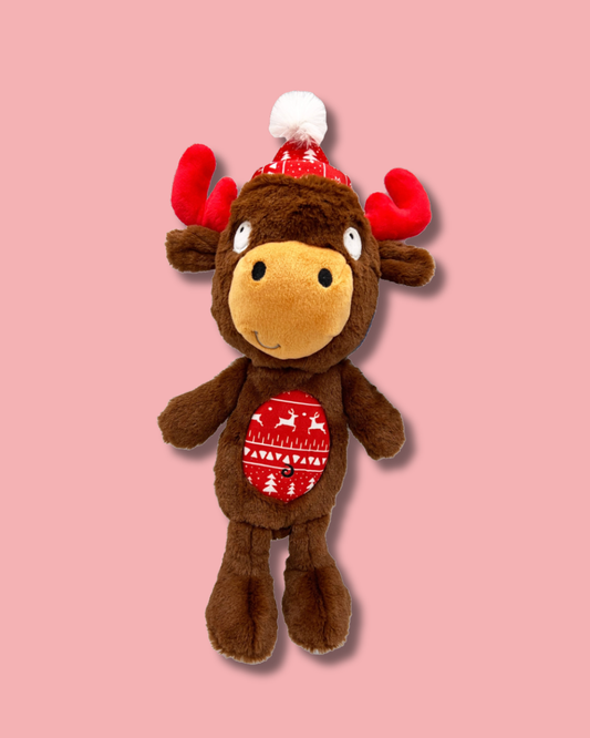Mistletoe Moose Dog Toy