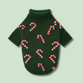 Load image into Gallery viewer, Candy Canes Holiday Dog Sweater