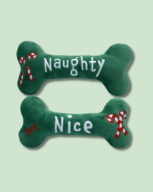 Naughty Nice Bone Dog Toy
