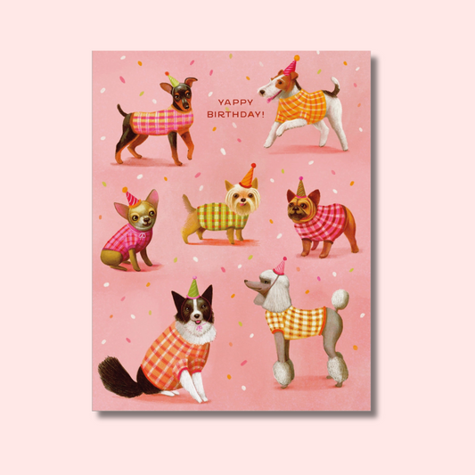 Yappy Pups Birthday Card