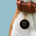 Load image into Gallery viewer, Adopt Don't Shop Black Pet Id Tag