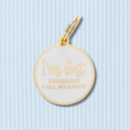 Load image into Gallery viewer, I'm Lost, Somebody Call My Daddy Pet Id Tag - White&Gold