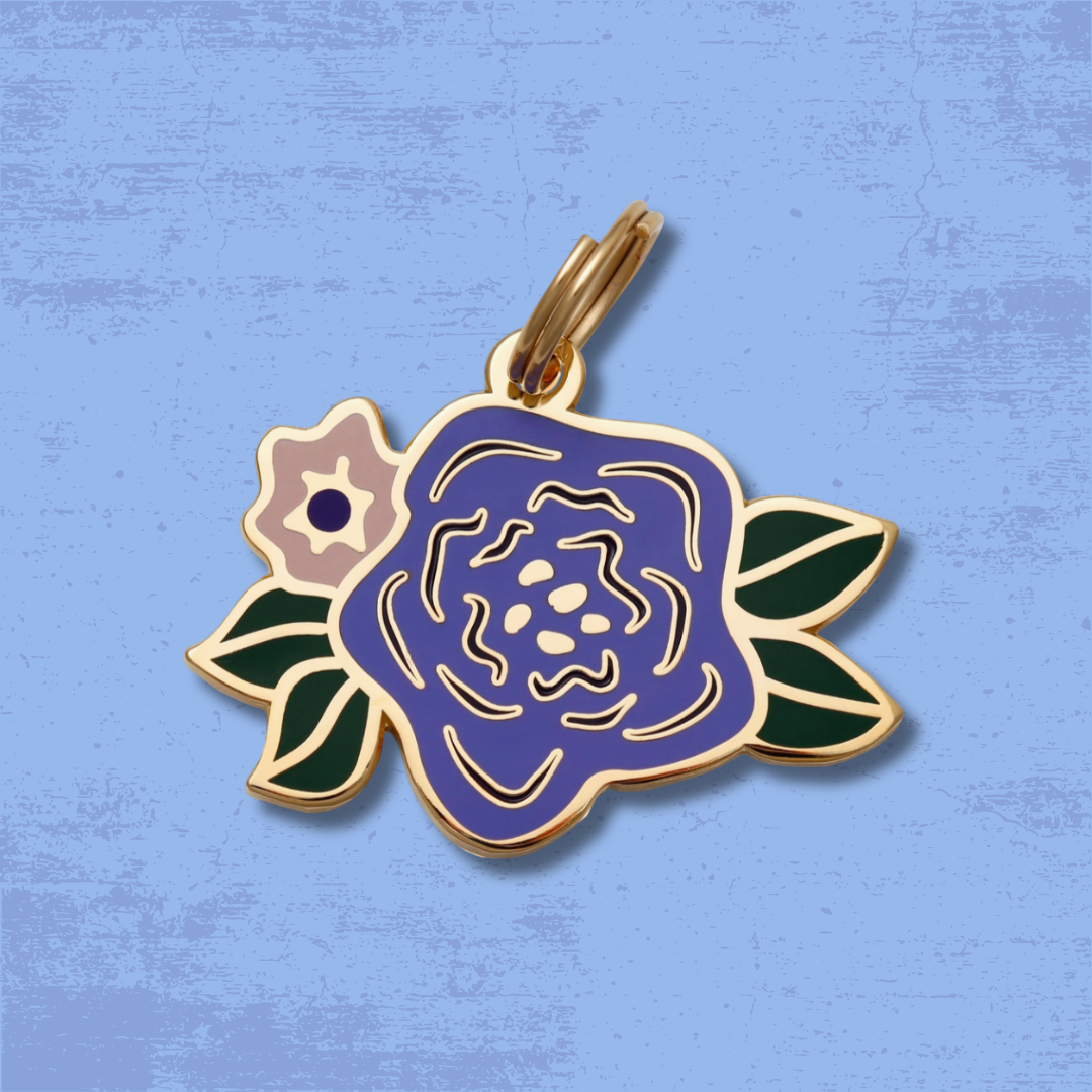 Wild Flower Pet Id Tag