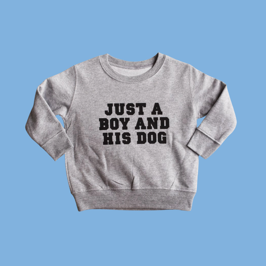 Just A Boy And His Dog Boys Crewneck