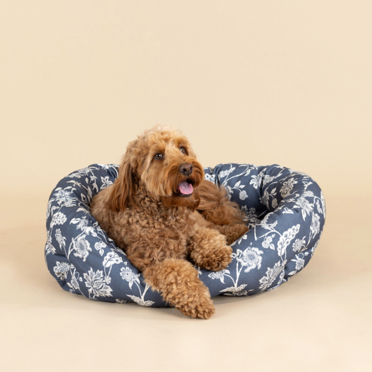 Blue Coastal Dog Bed