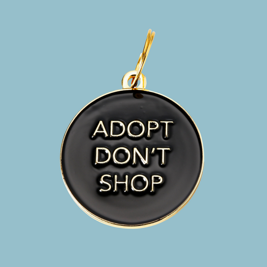 Adopt Don't Shop Black Pet Id Tag