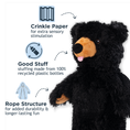 Load image into Gallery viewer, Tall Tails Stuffless Black Bear Squeaker Dog Toy