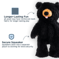 Load image into Gallery viewer, Tall Tails Stuffless Black Bear Squeaker Dog Toy