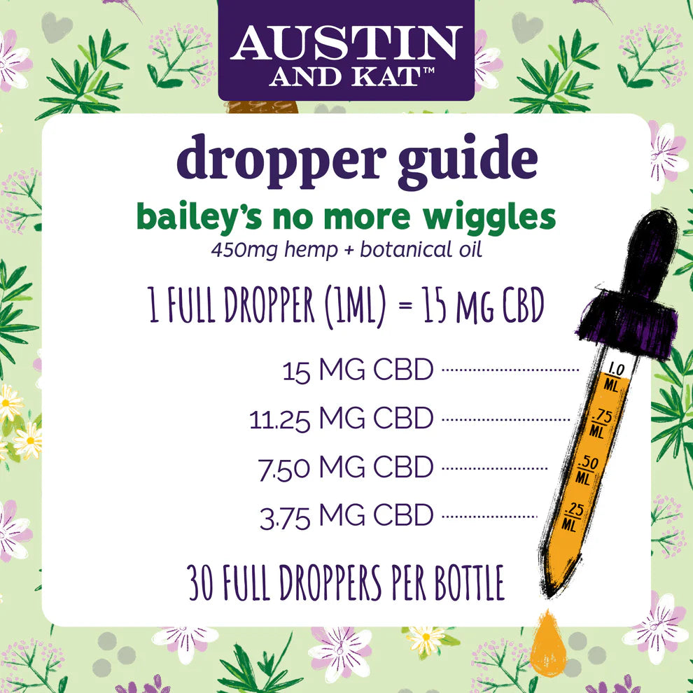 AUSTIN & KAT DOG NO MORE WIGGLE OIL 450MG 1OZ