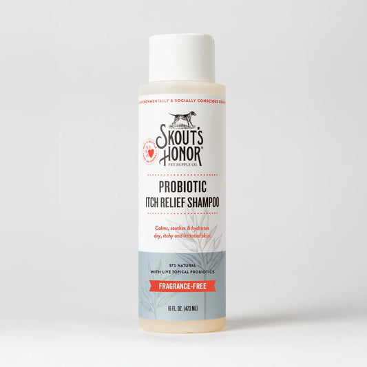 SKOUT'S HONOR DOG PROBIOTIC ITCH RELIEF SHAMPOO 16OZ