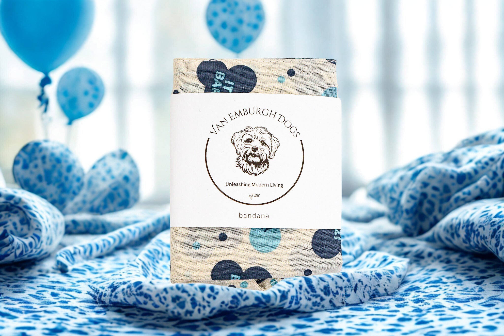 Van Emburgh Blue Birthday Bandana