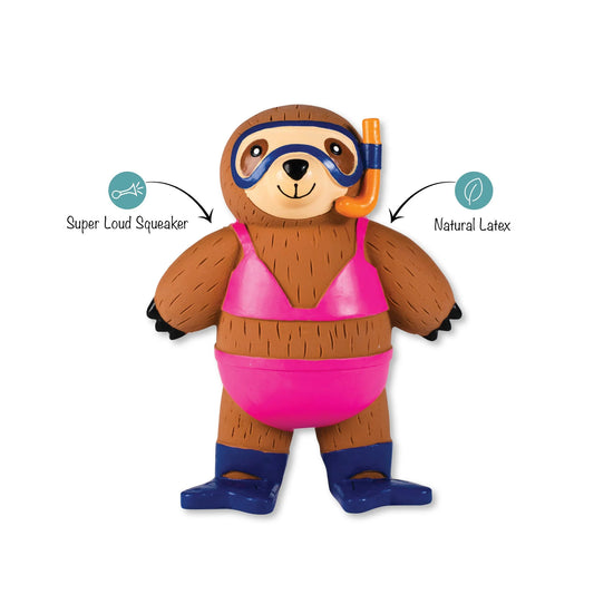 Eat, Sleep, Snorkel Latex Dog Toy