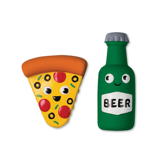 In Pizza We Crust 2pc Latex Dog Toy Set