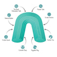 Load image into Gallery viewer, Color Me Happy Turquoise Rubber Dog Toy
