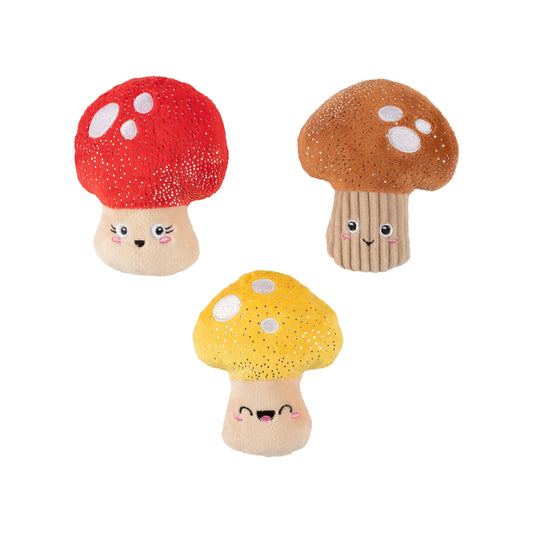 Shrooming 3pc Mini Plush Dog Toy Set