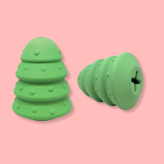Christmas Tree Treat Dispenser & Dog Chew Toy - Large