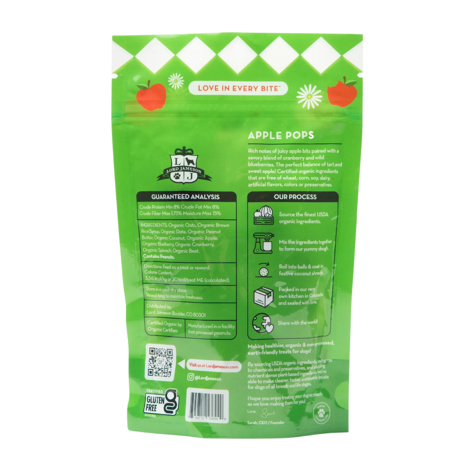 Apple Pops Organic Dog Treats