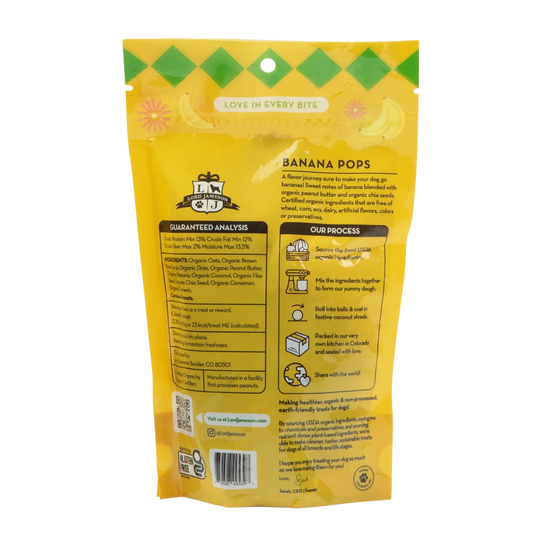 Banana Pops Organic Dog Treats