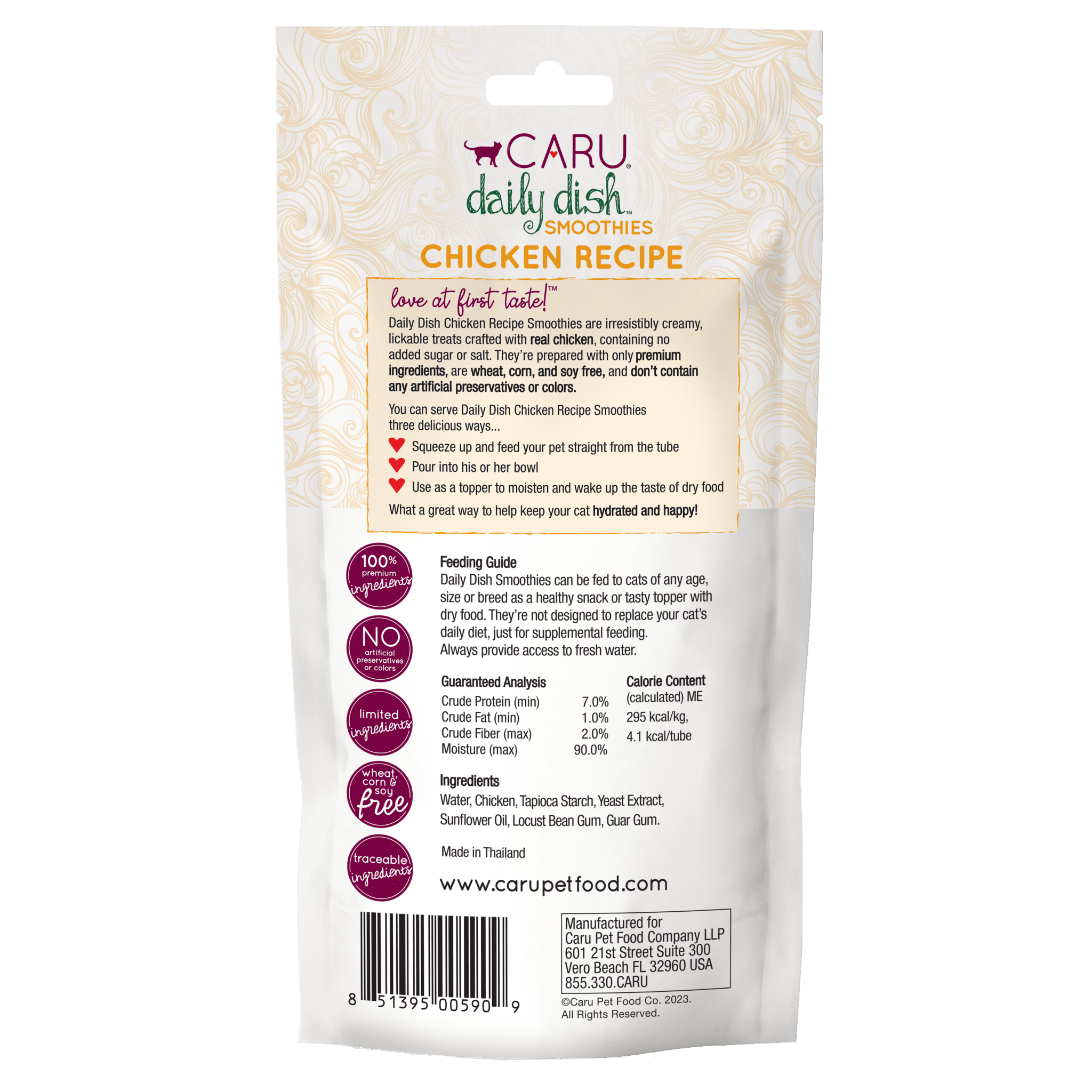 Caru Daily Dish Smoothies Chicken Recipe for Cats