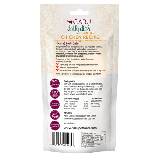Caru Daily Dish Smoothies Chicken Recipe for Cats