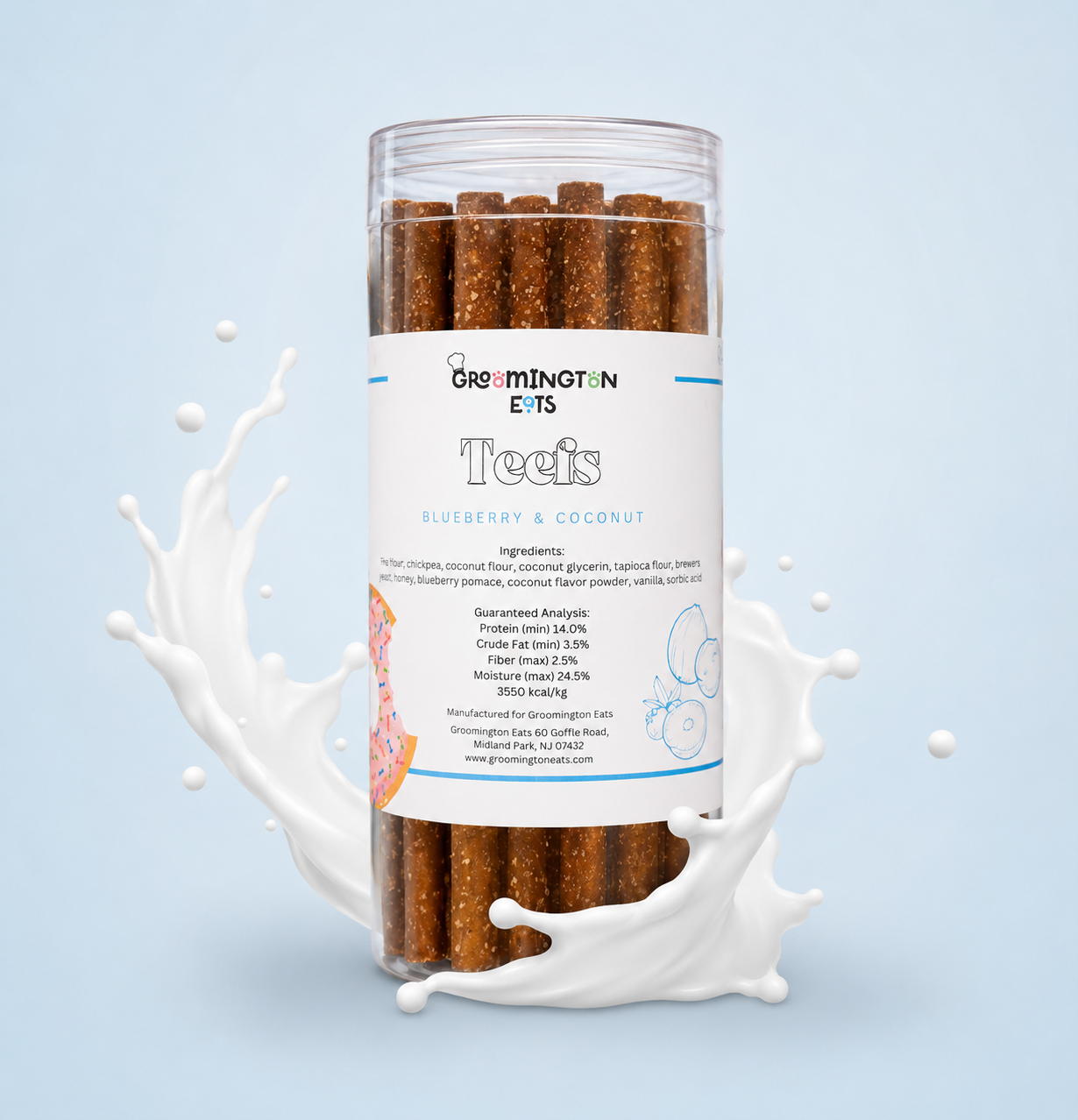 Blueberry & Coconut Dental Chews - Groomington Eats