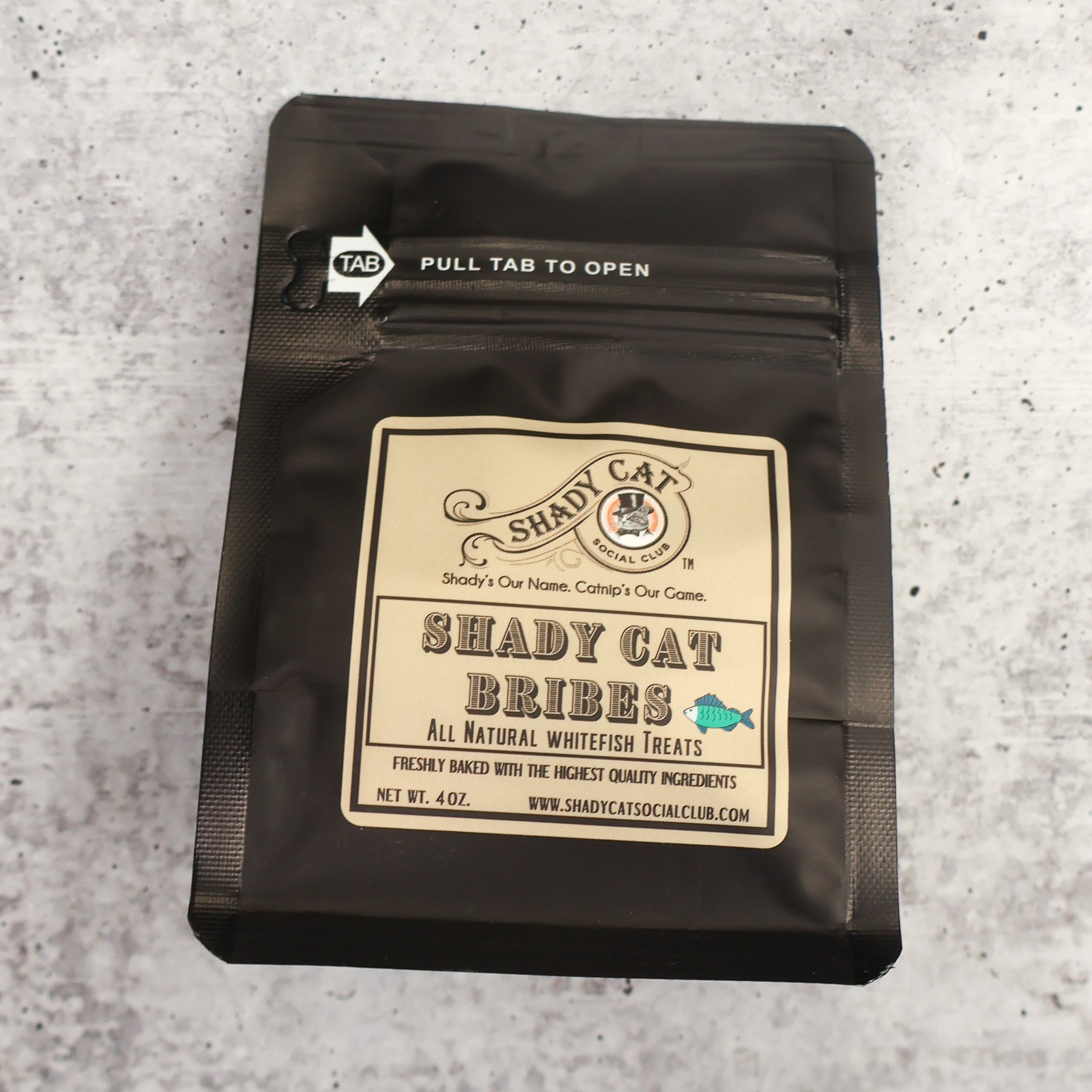 Shady Cat Bribes Whitefish Treats