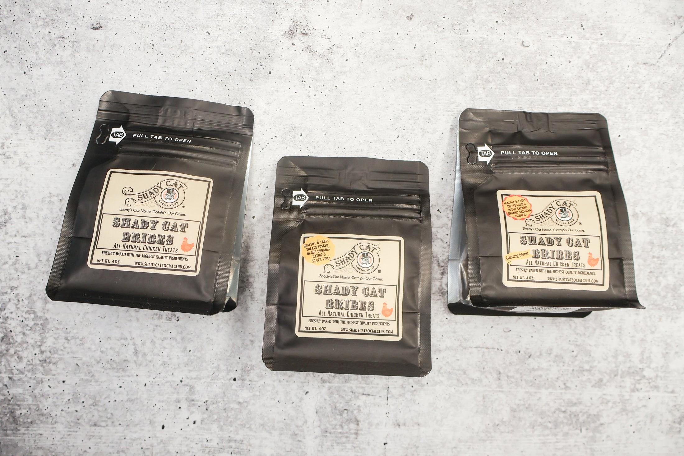 Shady Cat Bribes Chicken Treats