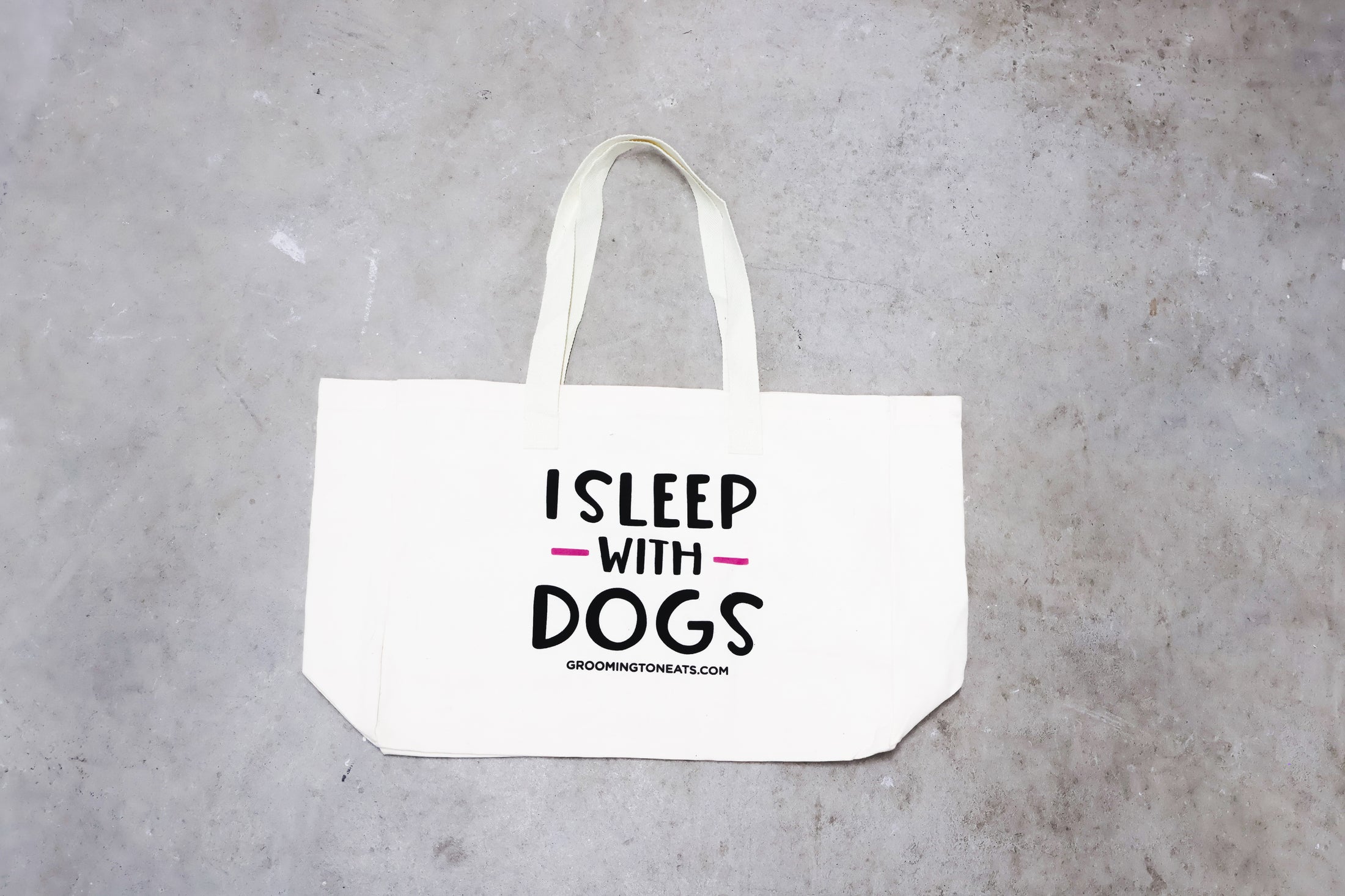 "I Sleep With Dogs" Tote Bag