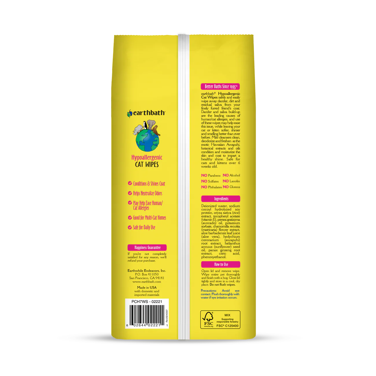 earthbath Hypoallergenic Cat Wipes