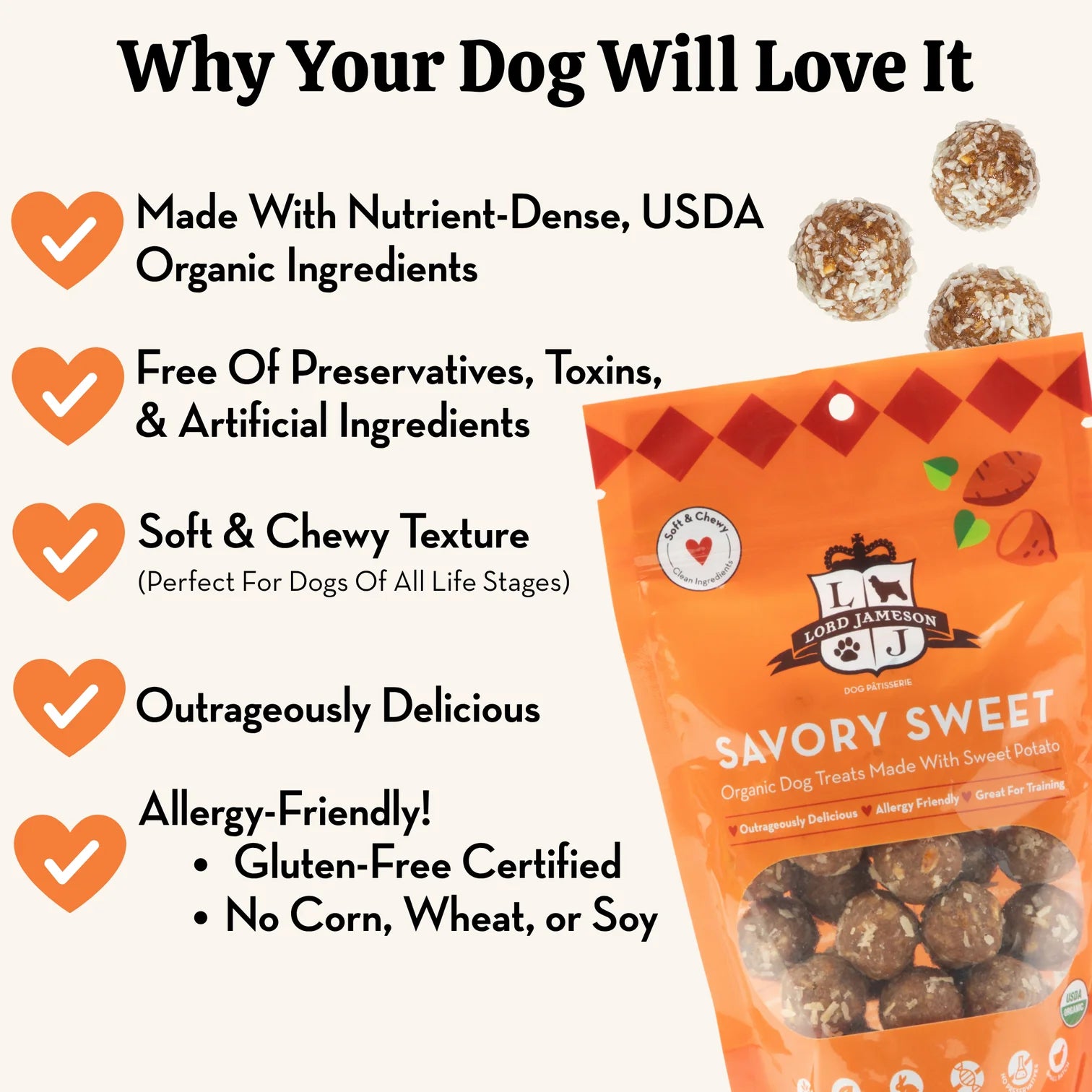 Savory Sweet Organic Dog Treats