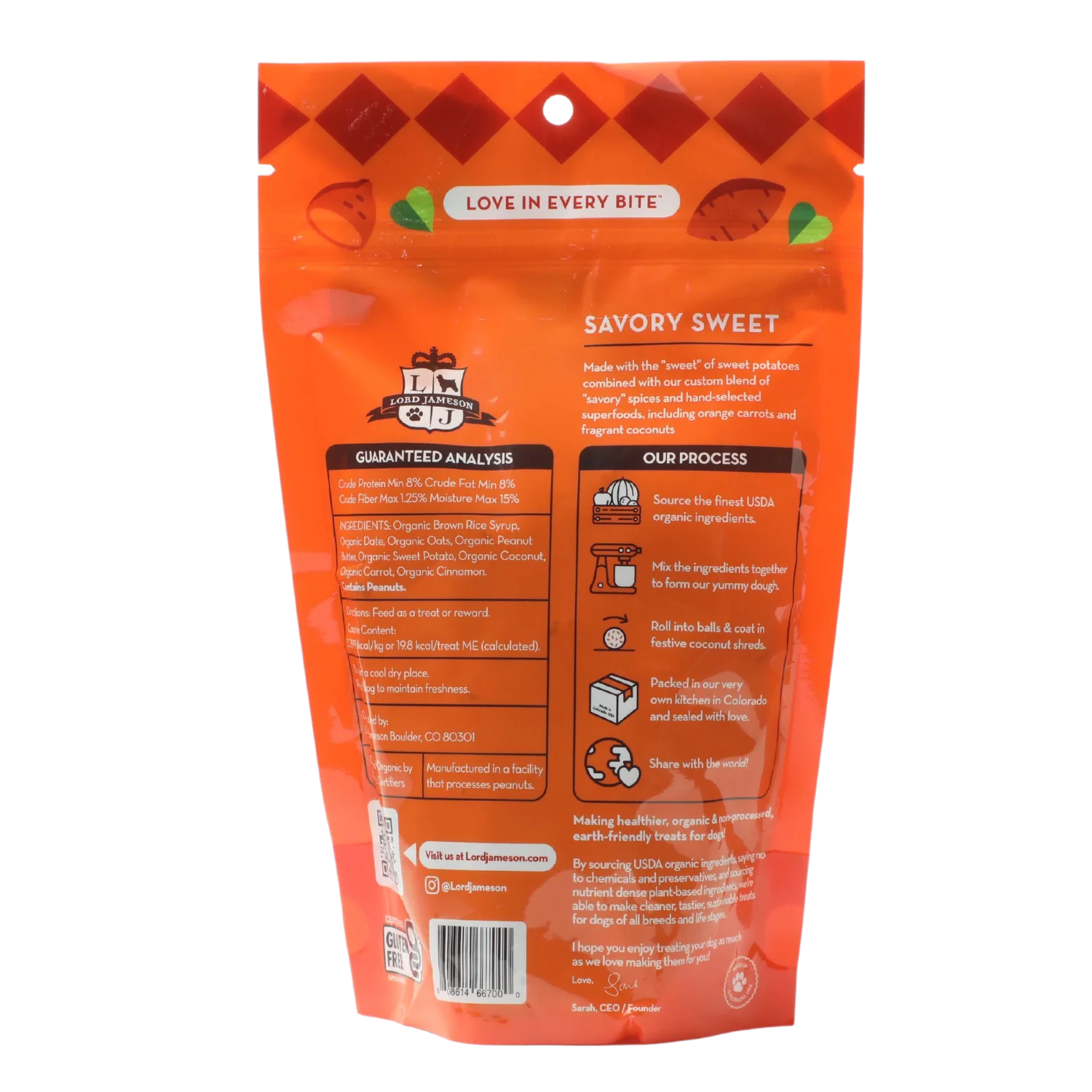 Savory Sweet Organic Dog Treats
