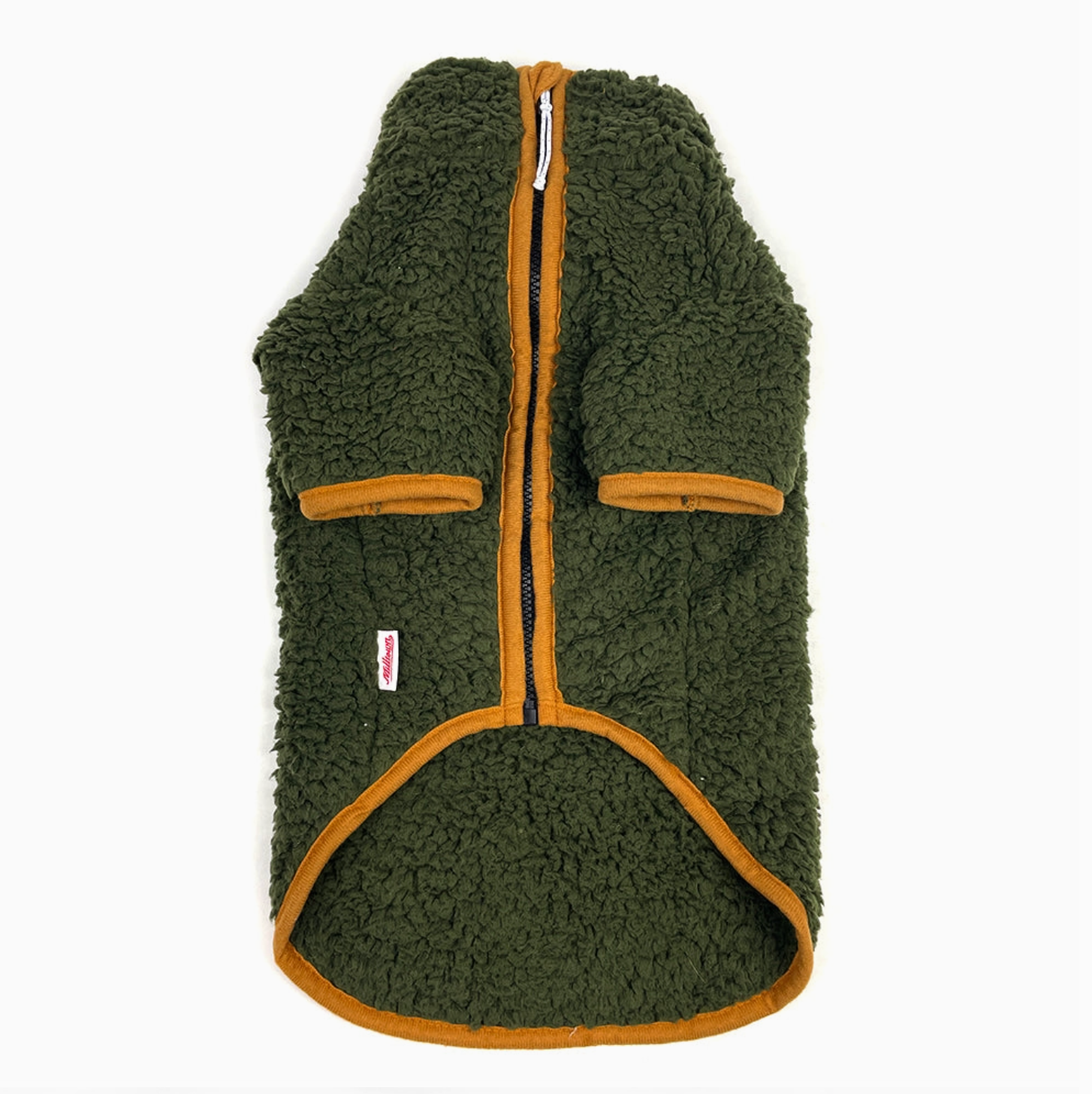 Sherpa Fleece Dog Coat - Pine/Yuzu