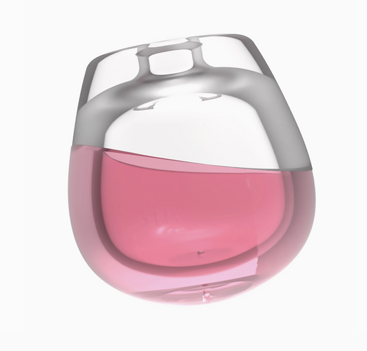 Bark Super Chewer Valentine's Tipsy Rosé Rubber Wine Dog Toy