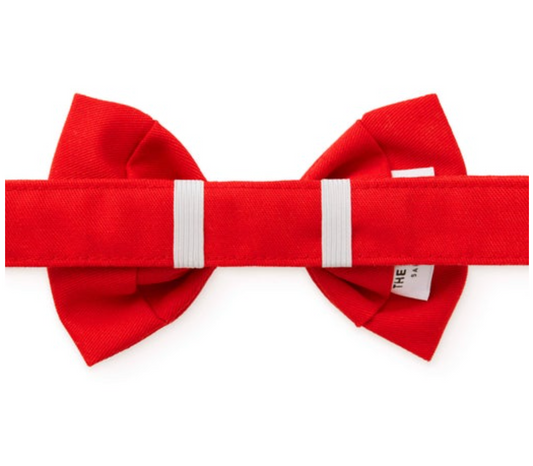 Hearts Embroidered Dog Bow Tie