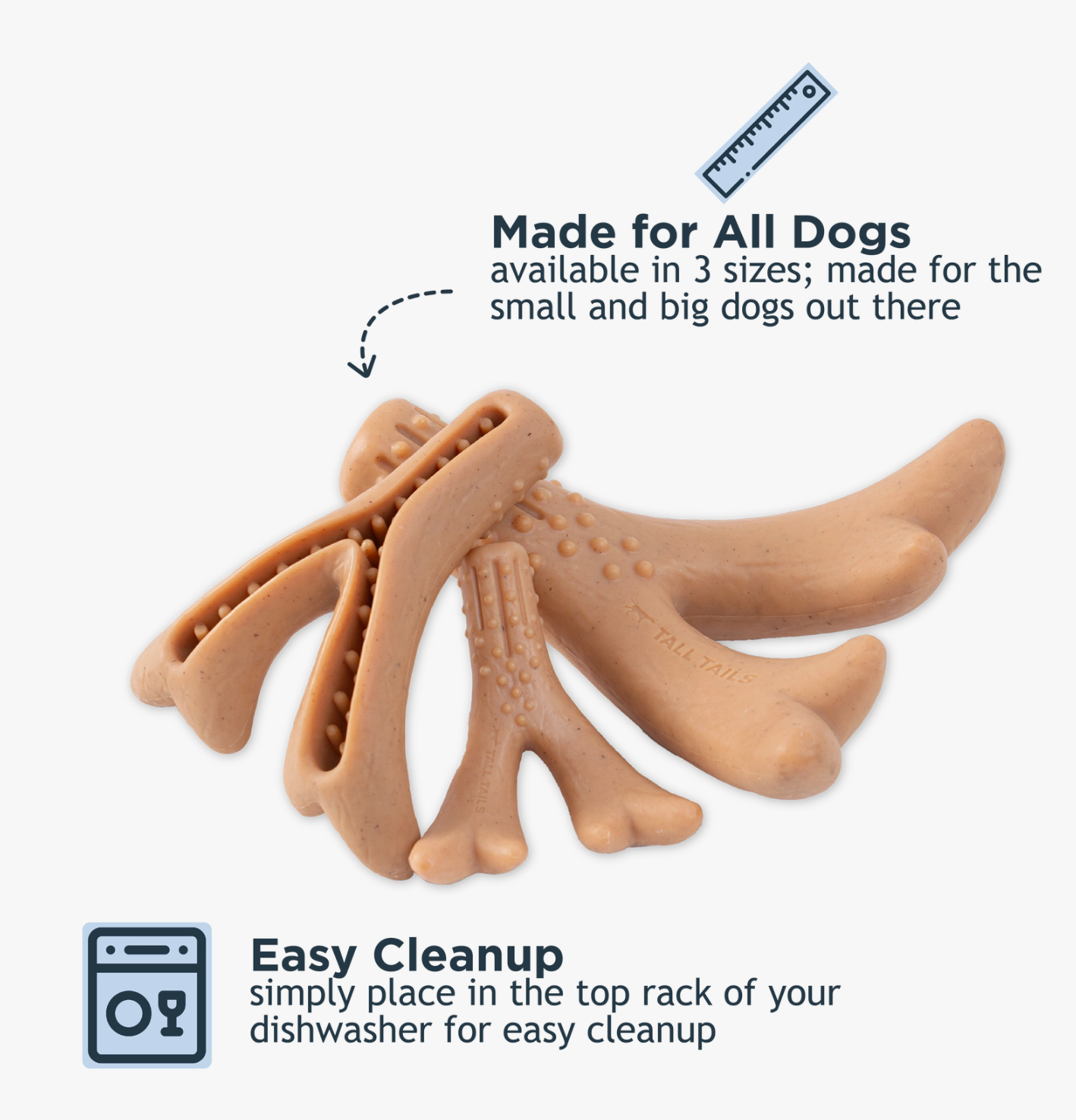 Bacon-Scented Antler Chew Dog Toy