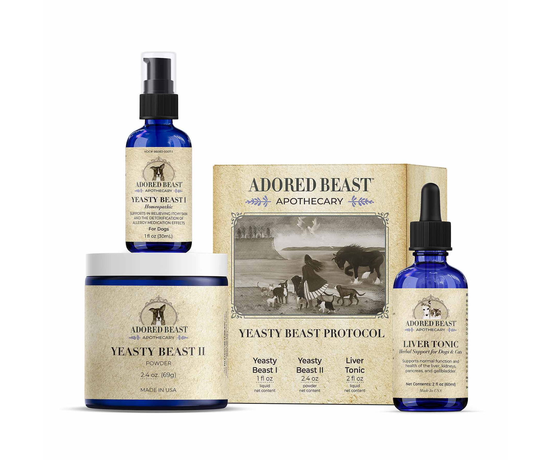 Yeasty Beast Protocol for Dogs - 3 product kit