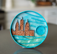 Load image into Gallery viewer, Urban City Scene 8" Silicone Therapeutic Dog Lick Bowl-Interactive Dog Feeder

