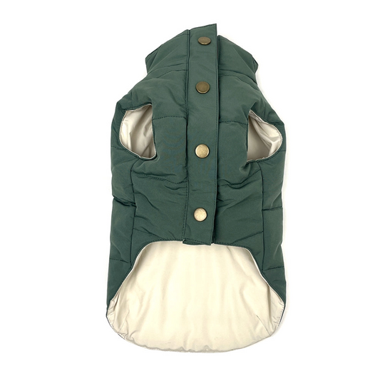 Dog Puffer Vest Jacket - Evergreen